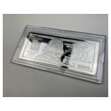 1oz Silver Bar, $100 Bill Style, Utah UT .999