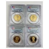 (4) 2010-S PCGS PR-69 DCAM Presidential Dollars