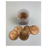 British BU Red Pennies in Tube