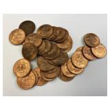 Bag of BU Red British 1/2 Cents