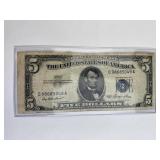 1953 Blue Seal $5 U.S. Bill