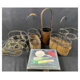 Misc Decorative Lot, Silverplate Beauty Set & More