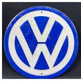 VW Metal Round Sign, Appears to Have Age