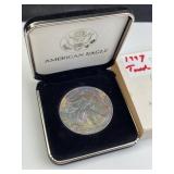 1997 Toned Silver Eagle in Box, Colored