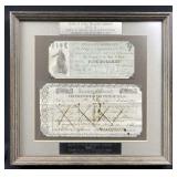 Pair of 1860s Texas Treasury Notes, Framed