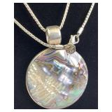 Large 925 Silver Taxco Mexico Pendant Necklace