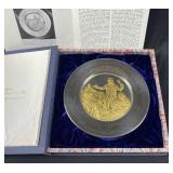 1974 Bicentennial Solid Sterling Plate w/ 24K