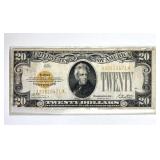 1928 Gold $20 Certificate, U.S. w/ Gold Clause