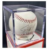 Craig Biggio Autographed Baseball in BallQube