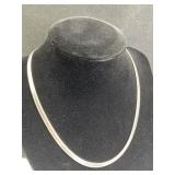 Vintage 925 Silver Flat Serpentine 