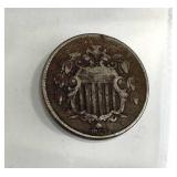 1867 U.S. Shield Nickel, 5c Coin