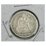 1883 Seated Liberty Dime, Silver