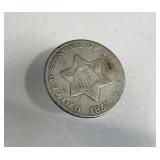 1853 U.S. Silver 3 Cent Piece, 