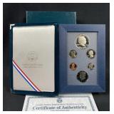 1990 Prestige Proof Coin Set w/ Silver Dollar