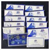 1999-2008 Proof 50 State Quarters (10 Boxes)