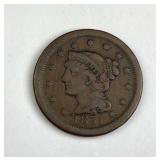 1851 Braided Hair Large Cent, U.S., Fine
