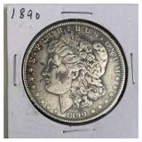 1890 Morgan Silver Dollar, U.S. $1 Coin
