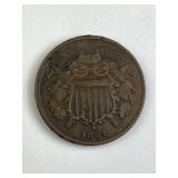 1864 U.S. 2 Cent Piece, Nice Grade