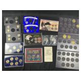 Assorted US Coin Sets, Some Partial