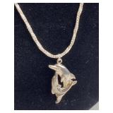 925 Silver Dolphin Pendant on Nice Silver Chain