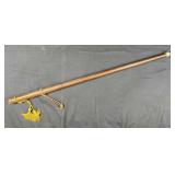 Vintage Wooden Cane Walking Stick w/ Tassels