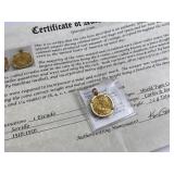 c. 1516-1556 Gold 1 Escudo in 18K Gold Bezel, COA