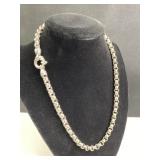 Heavy 925 Silver Round Link Necklace Chain