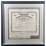 1865 CSA $1000 Loan, Six Percent, Framed