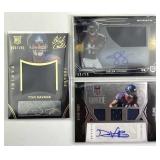 (3) Houston Texans NFL Autographed Jersey Cards