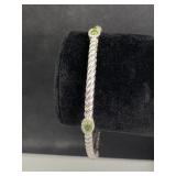 925 Silver Judith Ripka Signed Cuff Bracelet