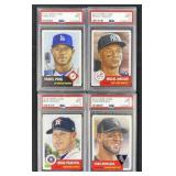 (4) PSA Graded 9 Topps Living Set Baseball, Stars