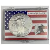 2013 American Silver Eagle 1oz .999 in Flag Holder