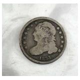 1833 Bust Dime, Early U.S. 10c Coin