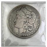 1884 Morgan Silver Dollar, U.S. $1 Coin