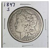 1897-S Morgan Silver Dollar, U.S. $1 Coin