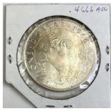 1966 Bahamas Silver Conch Shell Coin, BU