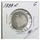 1888-S Seated Liberty Silver Quarter, U.S. 25c