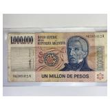 Vintage Argentina 1 Million Pesos Note