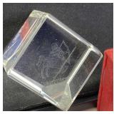 Saggitarius Sign 3D Glass Cube w/ Box