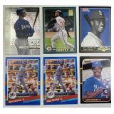 (6) Ken Griffey Baseball Cards Jr/Sr