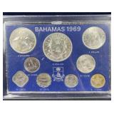 1969 Bahamas Coin Set w/ 2.87oz of Silver