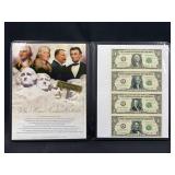 Mt. Rushmore Uncut Sheet of $1 Bills, Presidents