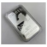 1oz Silver Buffalo Chief State Bar, .999