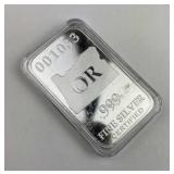 1oz Silver Buffalo Chief State Bar, .999