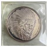 1oz Silver Indian Chief Design Round .999