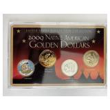 (4) 2009 Gold Dollar Set, Colorized 24k Enhanced