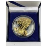 2007 American Silver Eagle, Gold Plated 2 Tone