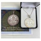 925 Silver Sacred Trikaya Medallion Pendant