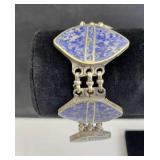 Antique Pewter & Lapiz Bracelet, Jensen Denmark