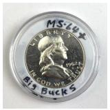 1962 Proof Franklin Silver Half Dollar